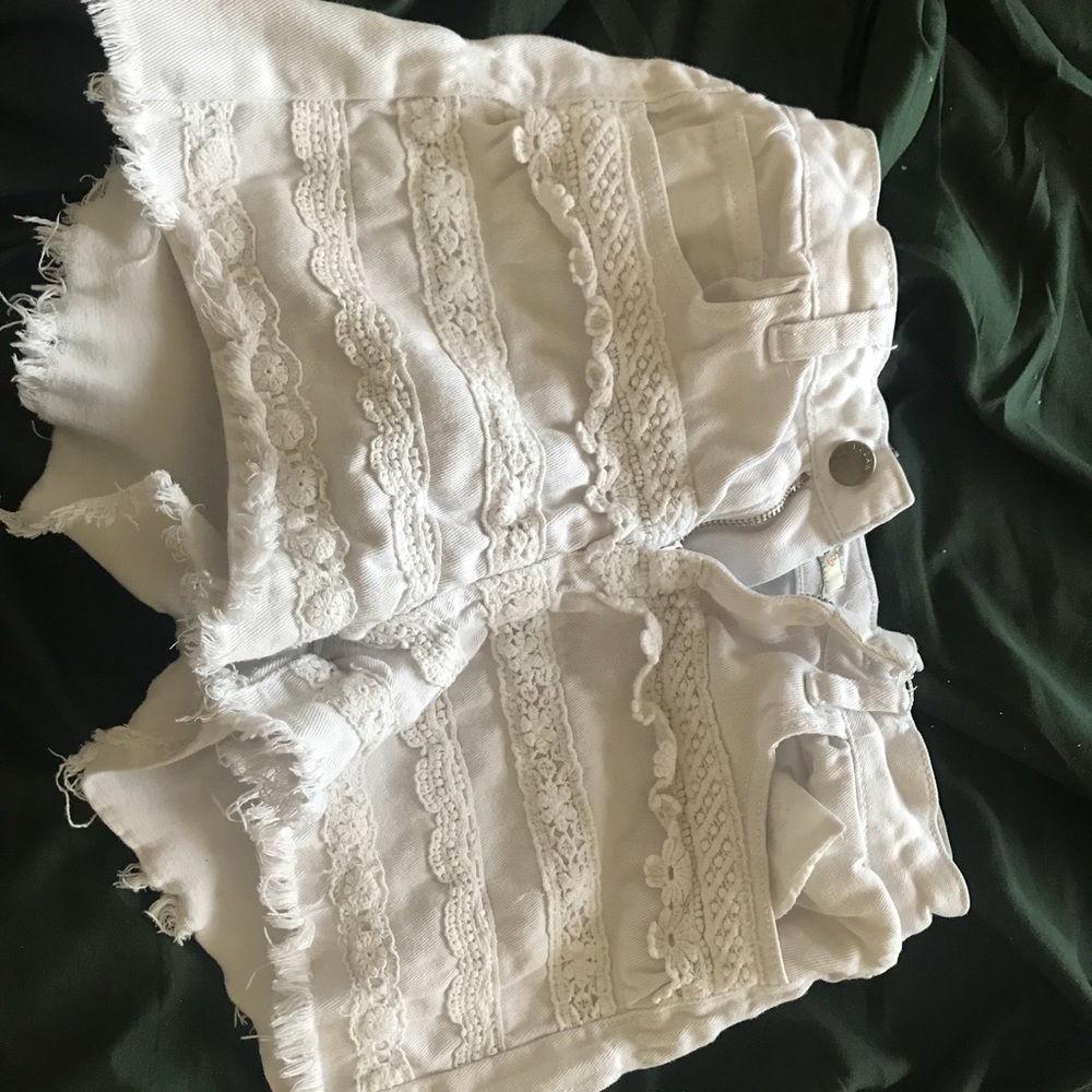 White patterned shorts!